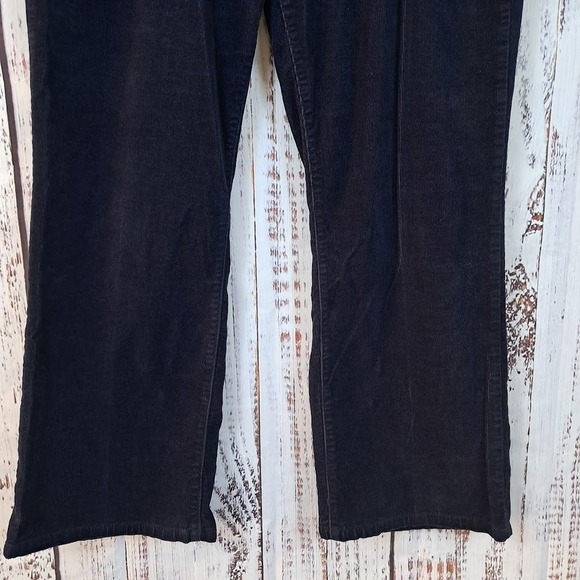 TALBOTS 10P Petite Curvy Fit Fine Wale Corduroy Pants Navy Blue Bootcut Classic - Picture 4 of 9